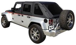 Soft Top, Frameless, Trail Top, Vinyl, Black Diamond, Tinted Windows, 4-Door, Jeep, Each