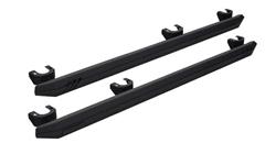 Step Bars, Retractable, Rockguard, Steel, Textured Black Powdercoated, Jeep, Pair