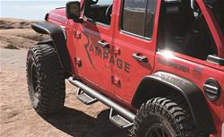 Step Bars, Terrain HX, 3 in. Diameter, Steel, Texture Black Powdercoated, Jeep, 4-Door, Pair