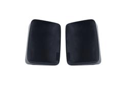 Taillight Covers, Tailshades, Solid Blackouts Style, Snap-on, Plastic, Black, Jeep, Pair