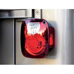 Taillights, Chrome Housing, Jeep, Pair