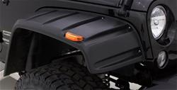 Fender Flares, Jeep Rivet-Style, Front and Rear, ABS Plastic, Black, Jeep, Set of 4