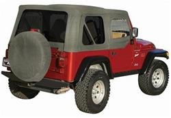 Soft Top, Replacement Top, Vinyl, Khaki Diamond, Tinted Windows, Jeep, Each