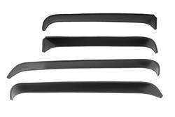 Side Window Visors, Ventshades, Screw-in, Stainless Steel, Black, Jeep, Set of 4