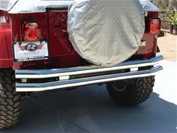 Bumper, Rear, Tube Style, Stainless Steel, Polished, Jeep, Each