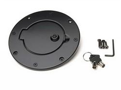 Fuel Door, Billet Aluminum, Black, Jeep, Each