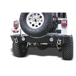 Bumper, Rear, Fabricated, Steel, Gloss Black Powdercoated, Jeep, Each