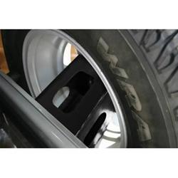 Spare Tire Carriers, Rear of Vehicle, 35 in, Max. Dia., Steel, Black Powdercoated, Jeep, Each