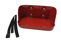 Cargo Holder Mounting Bracket, Trail Can Storage Box/Jerry Can Mounting Base, Steel, Red Powdercoated, Each