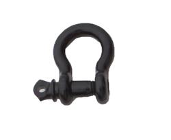 Tow Shackle, D Shackle, 0.500 in. Pin Dia., Steel, Black, Each