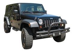 Bumper, Front, Tube Style, Steel, Black Powdercoated, Grille Guard Hoop, Jeep, Each