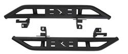 Rocker Guards, TrailCrawler Rock Slider Steps, Steel, Black Textured, Jeep, JL, Pair