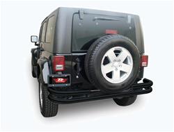 Bumper, Rear, Tube Style, Steel, Black Powdercoated, Jeep, Each