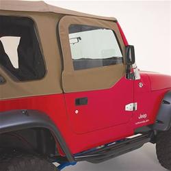 Doors, Upper Half, Fabric, Vinyl, Spice, Driver and Passenger Side, Jeep, Pair