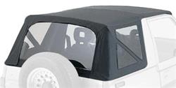 Soft Top, Factory Replacement, Vinyl, White Denim, Clear Windows, Geo, Suzuki, Each