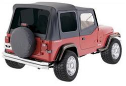 Soft Top, Factory Replacement, Vinyl, Black Diamond, Tinted Windows, Jeep, Each