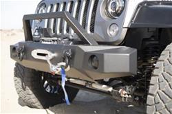 Bumper, TrailGuard, Front, Fabricated, Winch Mount, Steel, Black Textured Powdercoated, Jeep, Each