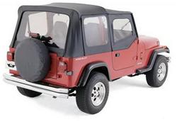 Soft Top, Replacement Top, Vinyl, Black Denim, Jeep, Each