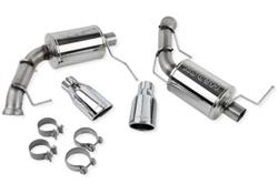 Exhaust System, Rear Axle-back, Dual, Stainless Steel, Natural, Rear Exit, Ford, 3.7L, Kit