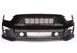 Fascia, Front, Grille, Mounting Hardware, Urethane, Black, Ford, Mustang, 2015-17, Each