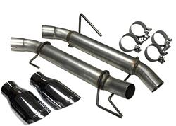 Exhaust System, Rear Axle-back, Stainless Steel, Natural, Split Rear Exit, Ford, 4.6L, 5.4L, Kit