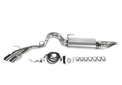 Exhaust System, Active, Cat-back, Single In/Dual Out, Stainless, Natural/Polished, Side Exit, Ford, F-150, 2.7L, 3.5L, 5.0L, Kit