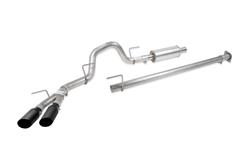 Exhaust System, Cat-back, Stainless, Natural/Black, Side Exit, Ford, F-150, 2.7L, 3.5L, 5.0L, Kit