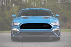 Grille, One-piece, Main Grille Position, Horizontal Bar Style, ABS Plastic, Black, Ford, Mustang, Each