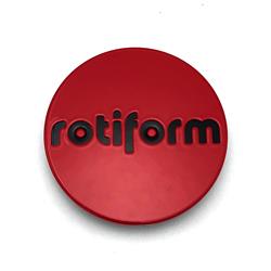 ROTIFORM 2.36"SNAP IN CAP-RED W/BLK LOGO