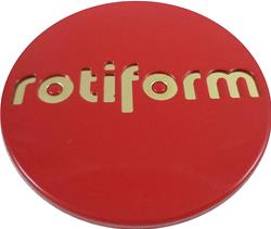 ROTIFORM 2.36"SNAPIN CAP-RED W/GOLD LOGO