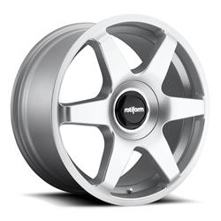 Wheels, R114 SIX Gloss Silver, 18 in. x 8.50 in., Aluminum, Gloss Silver, 5 x 100mm/112mm Bolt Circle, 6.50 in. Backspacing, Each