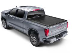 Tonneau Cover, Pro MX, Retractable Tonneau, Manual, Permanently Attached, Aluminum, Matte Black, Chevy, GMC, 8 ft. Truck Bed Length, Each