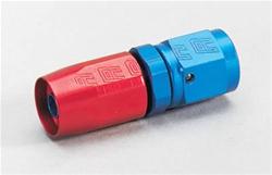 Fitting, Hose End, Full Flow, Straight, -4 AN Hose to Female -4 AN, Aluminum, Red/Blue, Each