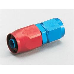 Fitting, Hose End, Full Flow, Straight, -6 AN Hose to Female -6 AN, Aluminum, Red/Blue, Each