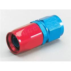 Fitting, Hose End, Full Flow, Straight, -8 AN Hose to Female -8 AN, Aluminum, Red/Blue, Each