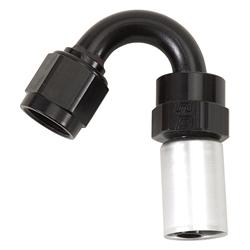 Fitting, Hose End, Full Flow, Crimp On, 150 Degree, -10 AN Hose to Female -10 AN, Aluminum, Black/Clear, Each