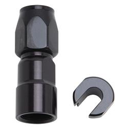 Fitting, EFI, Straight, 5/16 in. Female Push-on, -6 AN Female Quick-connect, Black Anodized, Each