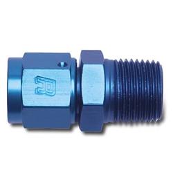 Fitting, Adapter, AN to NPT, Straight, Aluminum, Blue Anodized, -6 AN, 1/4 in. NPT, Swivel, Each