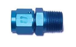 Fitting, Adapter, AN to NPT, Straight, Aluminum, Blue Anodized, -4 AN, 1/4 in. NPT, Swivel, Each