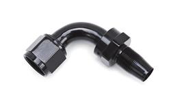 Fitting, Hose End, Full Flow, Swivel, -6 AN, 90 Degree, Aluminum, Black Anodized, Each