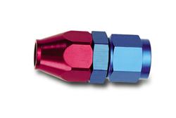 Fitting, Adapter, AN to Tubing, Straight, Aluminum, Red/Blue Anodized, -6 AN, 3/8 in., Swivel, Each