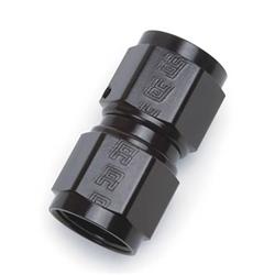 Fitting, Coupler, Union, AN to AN, Straight, Aluminum, Black Anodized, -8 AN, -8 AN, Swivel, Each