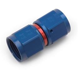 Fitting, Adapter, AN to AN, Straight, Aluminum, Red/Blue Anodized, -10 AN, -10 AN, Swivel, Each