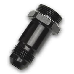 Carburetor Inlet Fittings, -8 AN Male to 7/8 in. Male, Aluminum, Black, Pair