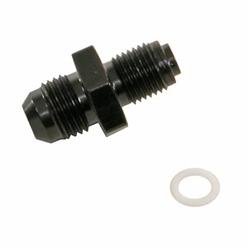 Fitting, Adapter, AN to Metric Threads, Straight, Aluminum, Black Anodized, -6 AN, M12 x 1.25 O-ring, Each