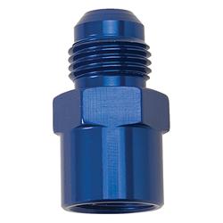 Fitting, Adapter, AN to Metric Threads, Straight, Aluminum, Blue Anodized, -6 AN, M14 x 1.5 O-ring, Each