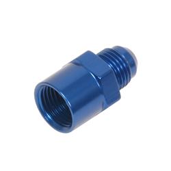 Fitting, Adapter, AN to Metric Threads, Straight, Aluminum, Blue Anodized, -6 AN, M16 x 1.5 O-ring, Each