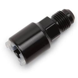 Fittings, Fuel Rail Fitting, Aluminum, Black, Straight, 3/8 in., -6 AN, Each