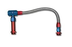 Fuel Line, Braided Stainless Steel, Aluminum, Holley, 4150, 3/8 in. NPT Inlet, 1/8 in. NPT Gauge Port, Kit