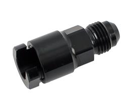 Fitting, Push-On EFI Adapter, Straight, Male -6 AN, Female Quick-Connect 3/8 in., Black Anodized, Each